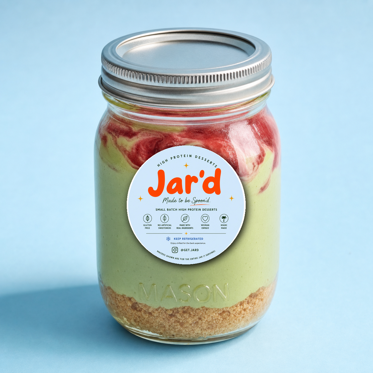 Strawberry Matcha Cheesecake Jar